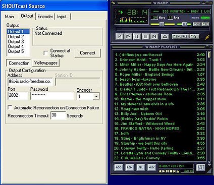 Shoutcast source and Winamp